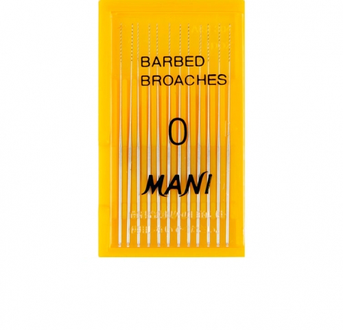 Barbed Broaches (Mani), ISO-0, 52 мм (12 шт.) - пульпоэкстракторы ручные