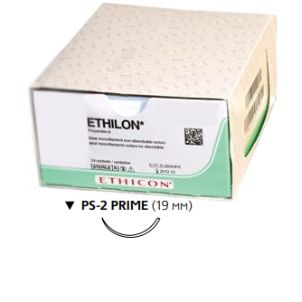 Ethilon (Этилон) W1618T - 5/0 45 см, 24шт., черный, Прайм обр.-реж.19 мм, 3/8 Johnson & Johnson 
