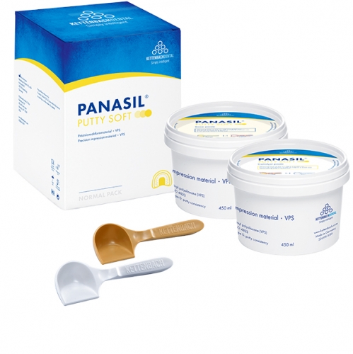 Panasil Putty Soft (2*450 мл)-А-силиконовый слепочный материал (базовый), Kettenbach 11121