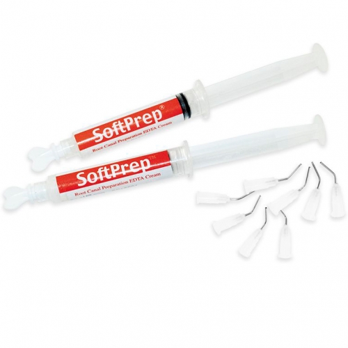 SoftPrep (2 шприцах6 г, насадки)-стоматологический (крем) для обработки корневых каналов с ЭДТА ,Spi
