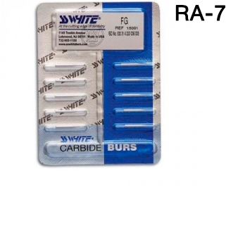 Боры  SSWhite RA-7 (БЛИСТЕР 10 шт) твердосплавный шаровидный, d 2,1
