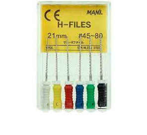 H-Files №45-80 (21мм), 6шт MANI