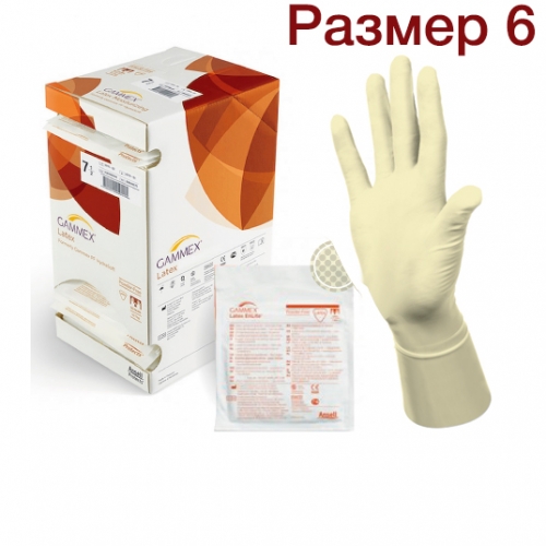 Перчатки стерильные неопудренные р-р 6 GAMMEX Latex EnLite, Ansell N.P Sdn.Bhd,, 1 пара