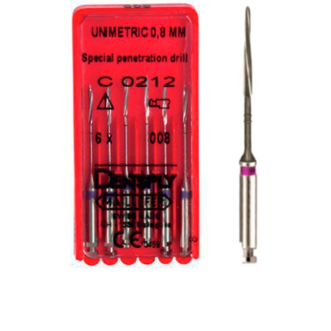 Penetration drill №008 (6 шт.), 1 полоса, фиолетовый, Maillefer