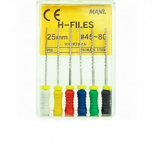 H-Files №45-80 (25мм), 6шт MANI