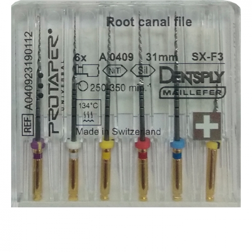 PROTAPER Universal машинный SX-F3 31мм ассорти (SX,S1,S2,F1,F2,F3) (6 шт.)