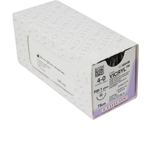Vicryl W9106 4|0 (75см,17мм,1|2, кол.) 12шт.