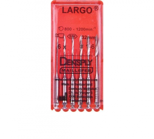 LARGO #1-6, 32мм -развертка корневая (6шт.), Maillefer
