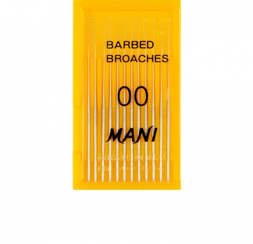 Barbed Broaches (Mani), ISO-00, 52 мм (12 шт.) - пульпоэкстракторы ручные
