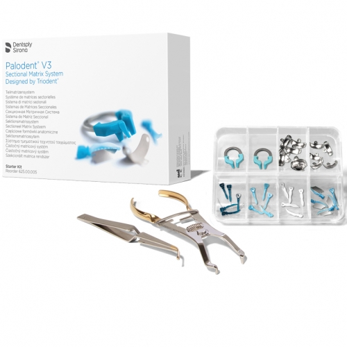 PALODENT PLUS V3 Starter Kit-Матрицы Набор ( 20 матриц -15 х 5,5мм, 5х 4,5 мм, 15 клиньев,2 кольца,щ