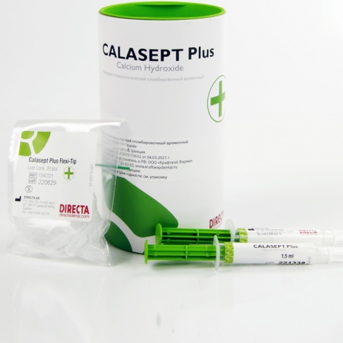 Calasept Plus Calcium Hydroxide (шпр. 4*1.5мл) канюли изогнутые CALASEPT Flexi-Tip