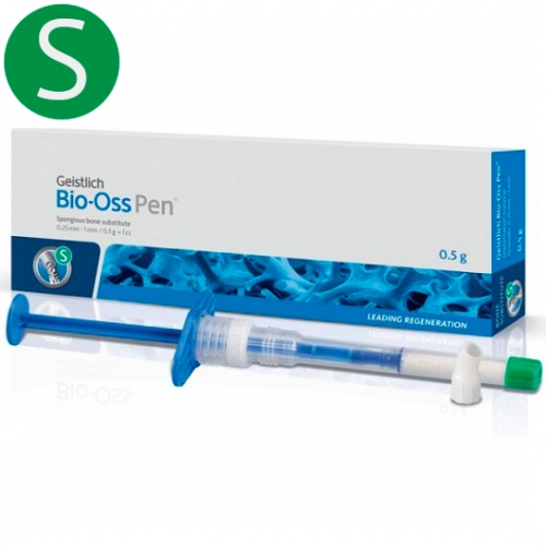 Bio-Oss Pen (0,5г), гранулы 0,25-1 мм, размер S, гранулированный в аппликаторах, натуральный костноз