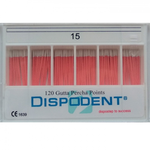 Штифты гуттаперчевые 02 №15 (120шт), Dispodent