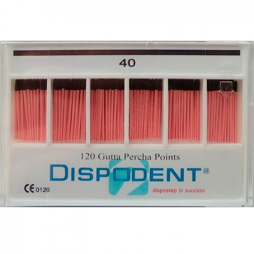 Штифты гуттаперчевые 02 №40 (120шт), Dispodent
