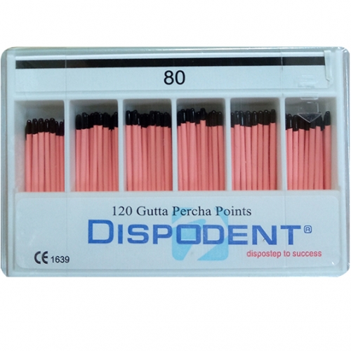 Штифты гуттаперчевые 02 №80 (120шт), Dispodent