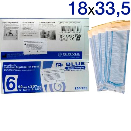 Пакеты для стерилизации Sigma (18х33,5см) 200шт. Dispodent
