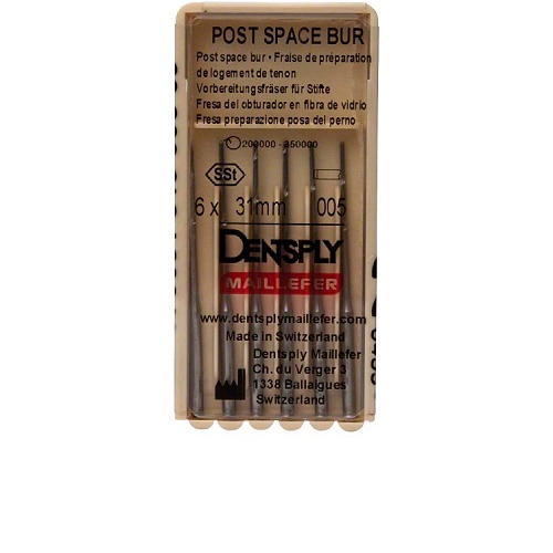 Post Space Bur №005 (31 мм) бор стоматологический стальной для работы с обтураторами уп/6шт