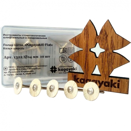 Щетка-Коза «Kagayaki Flat» для композитов и керамики (10 шт.)