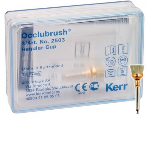 2503 Щетки Occlubrush для полировки композитов-чашка 3шт., Kerr
