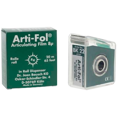 Артикуляционная фольга Bausch Arti-Fol BK 22, зеленая, 8мкм, 20мх22мм, односторонняя