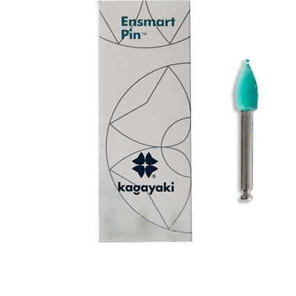 Полиры силиконовые Ensmart Pin Пуля (зел. сред.), 10шт. на метал.ножке, (ENP 70-1S), Kagayaki