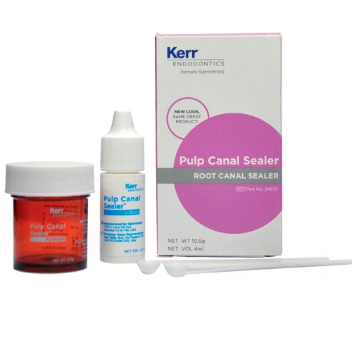 Pulp Canal Sealer-для постоянной обтурации корневых каналов в составе: основа (банка) 10,5 г, катали