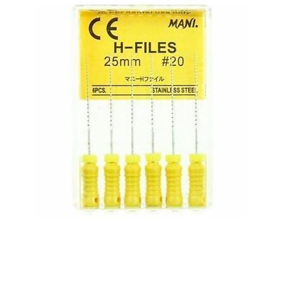 H-Files №20 (25 мм), 6шт MANI