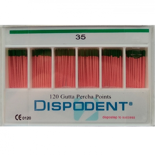 Штифты гуттаперчевые 02 №35 (120шт), Dispodent