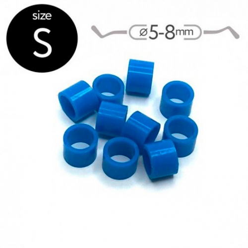 Маркировочные кольца для инструментов р-р S (d5-8мм), синие (50шт.)