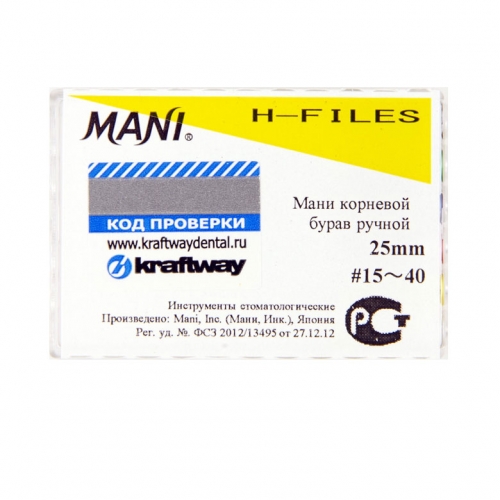 H-Files №15-40 (25 мм), 6шт MANI